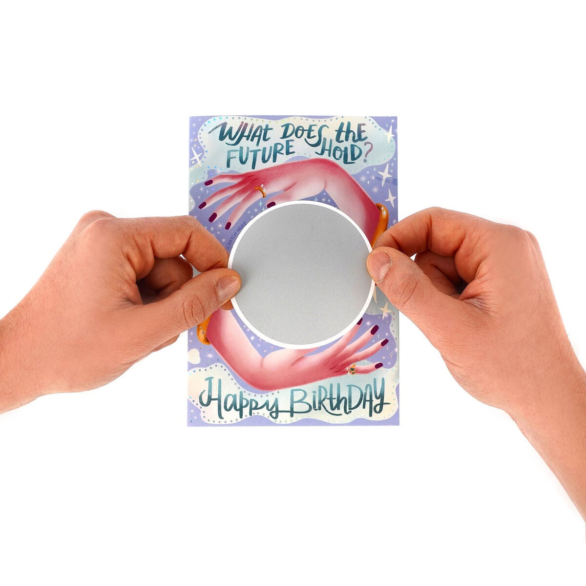 Carte de Vœux à Gratter Anniversaire Happy Birthday - Crystal Ball - Scratch Off Card