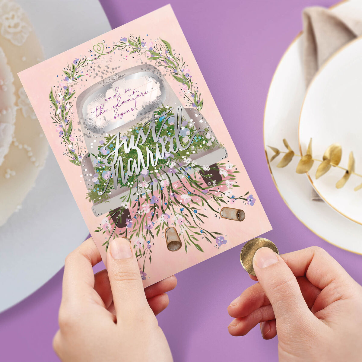 Carte de Vœux à Gratter - Wedding & Anniversary