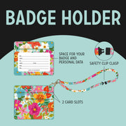 Porte-Badge Flowers - Badge Holder