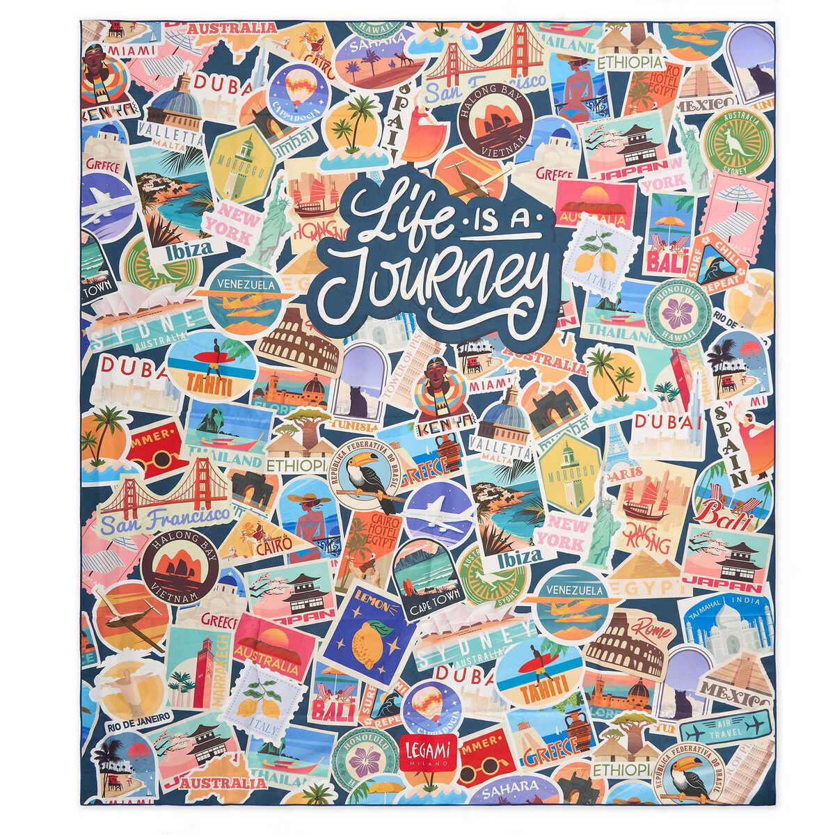 Stickers Drap de Plage Maxi Travel - Serviette de plage