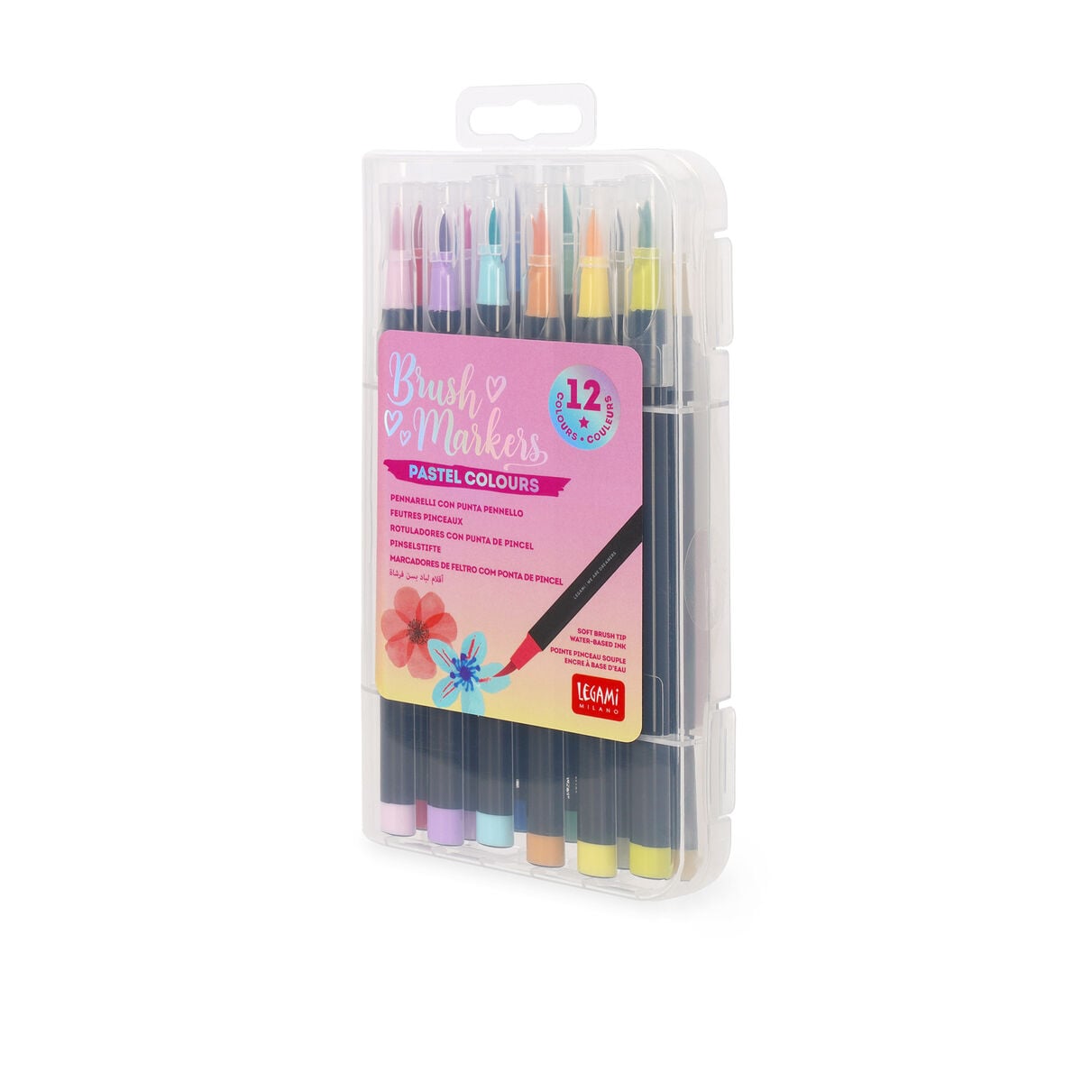 Set de 12 Feutres Pinceaux Couleurs Pastel - Marqueurs de brosses