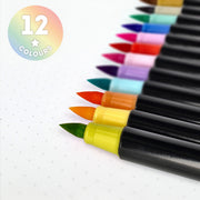 Set de 12 Feutres Pinceaux Pastel Colours - Brush Markers