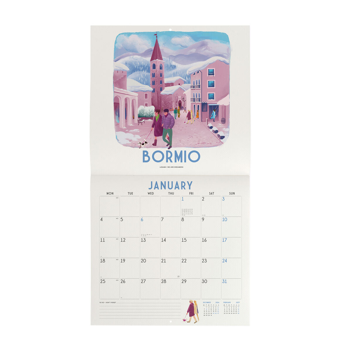Calendrier Mural 2027 - 30 x 29 cm - Italy