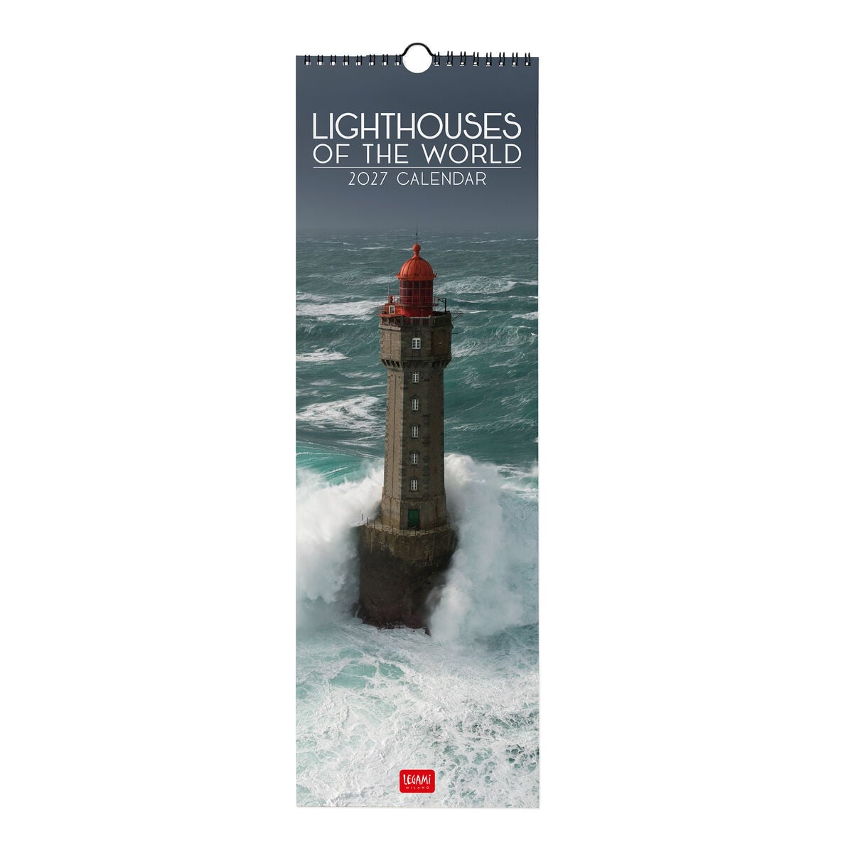 Calendrier Mural 2027 - 16 x 49 cm - Phares du monde