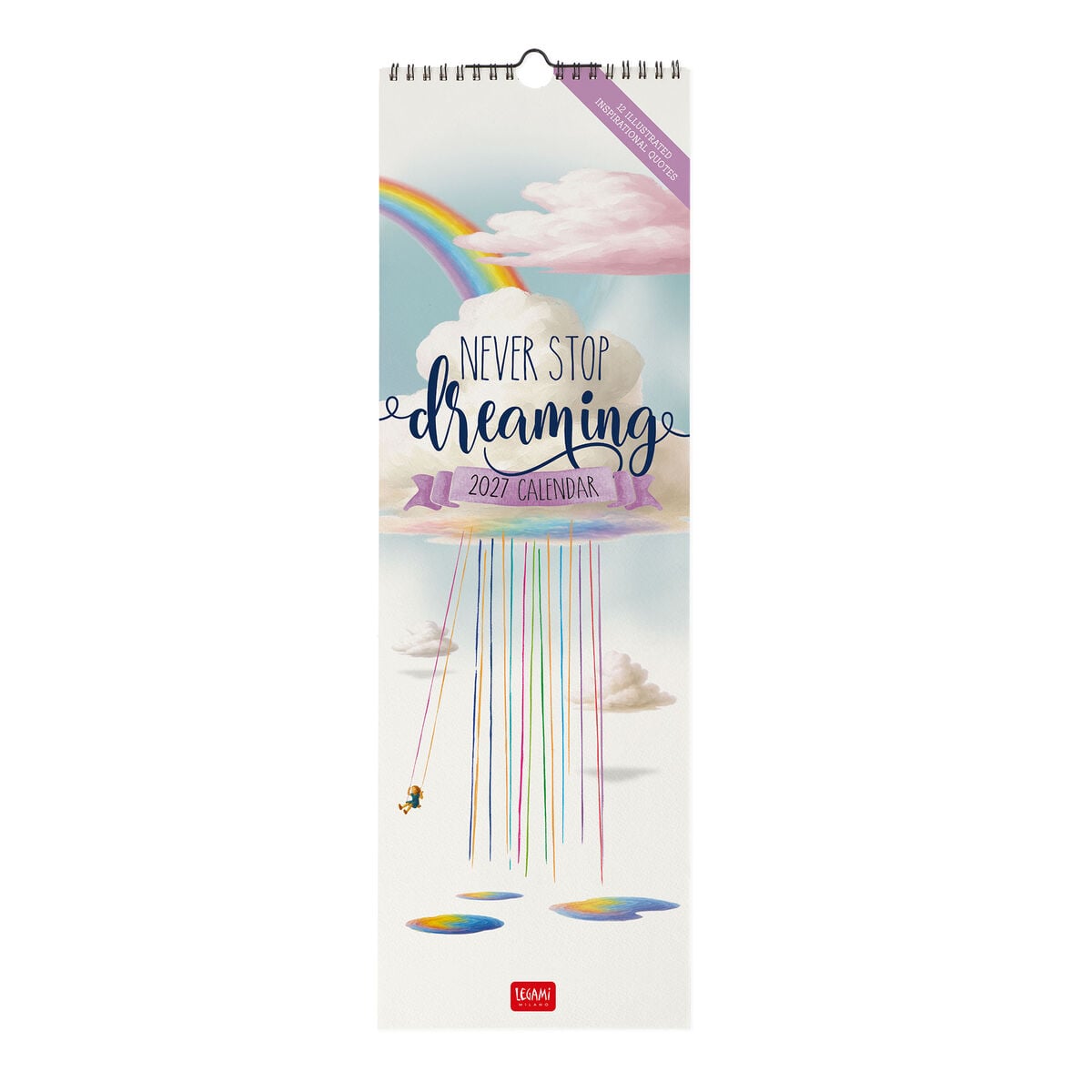 Calendrier Mural 2027 - 16 x 49 cm - Aphorismes
