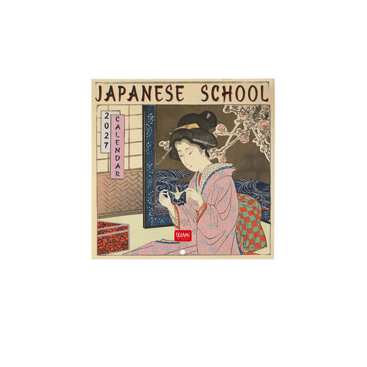 Calendrier Mural 2027 - 18 x 18 cm - École japonaise