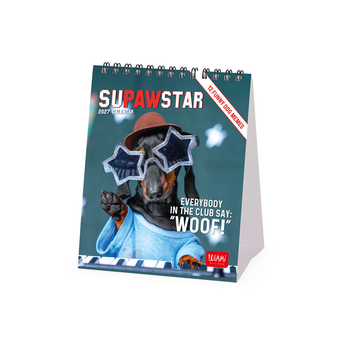 Calendrier de Tableau 2027 - 12 x 14,5 cm - Supawstar