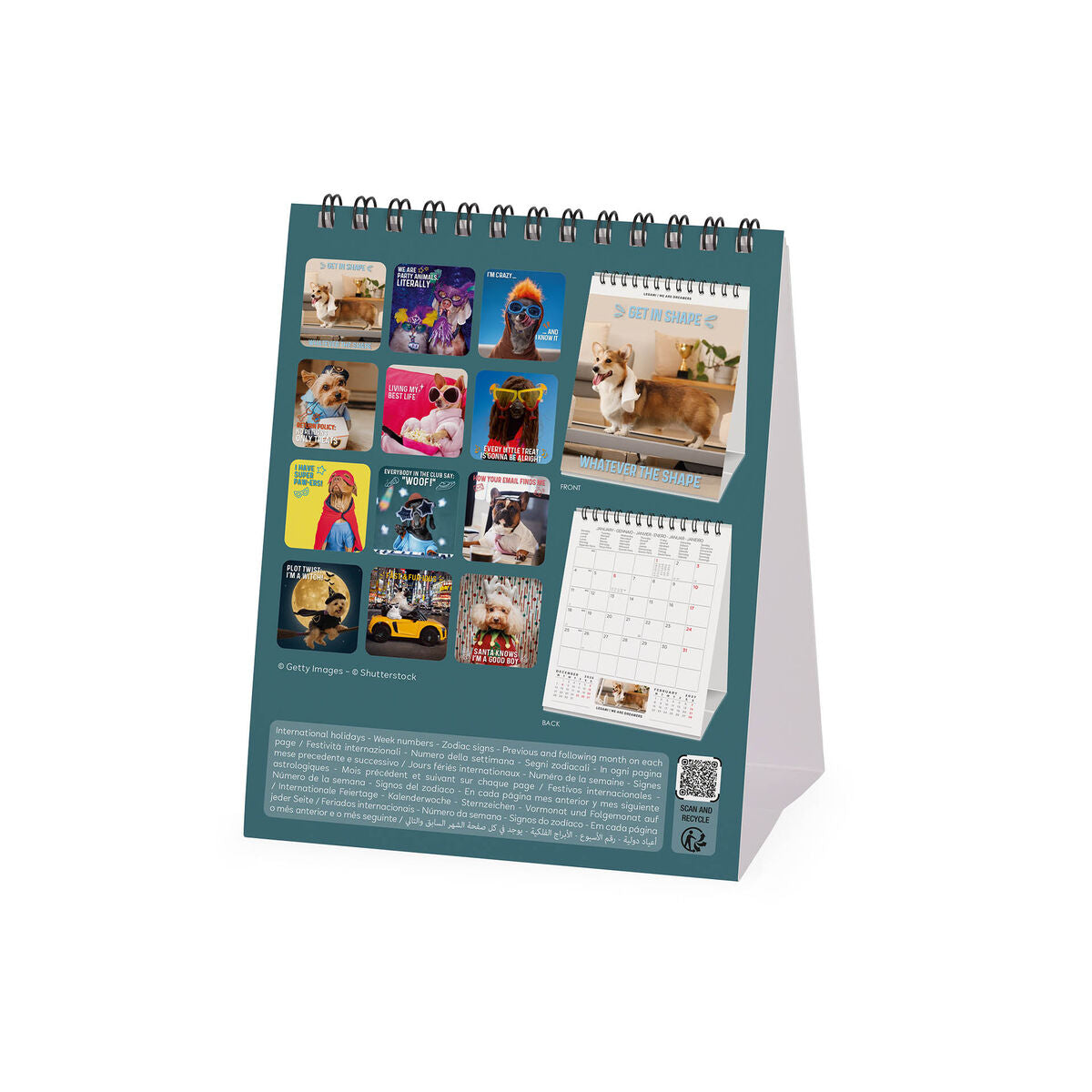 Calendrier de Table 2027 - 12 x 14,5 cm - Supawstar