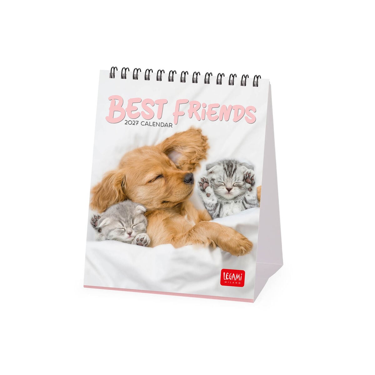 Calendrier de Tableau 2027 - 12 x 14,5 cm - Meilleurs Amis