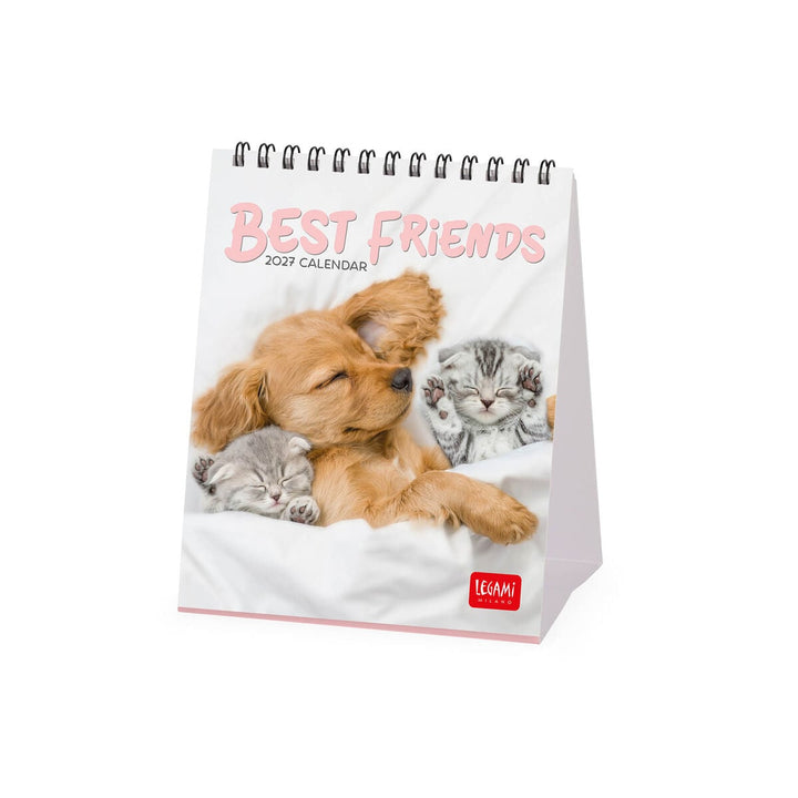Calendrier de Tableau 2027 - 12 x 14,5 cm - Meilleurs Amis