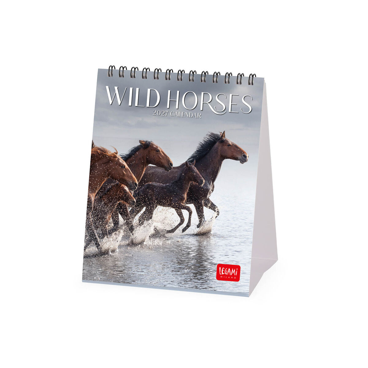 Calendrier de Tableau 2027 - 12 x 14,5 cm - Chevaux sauvages