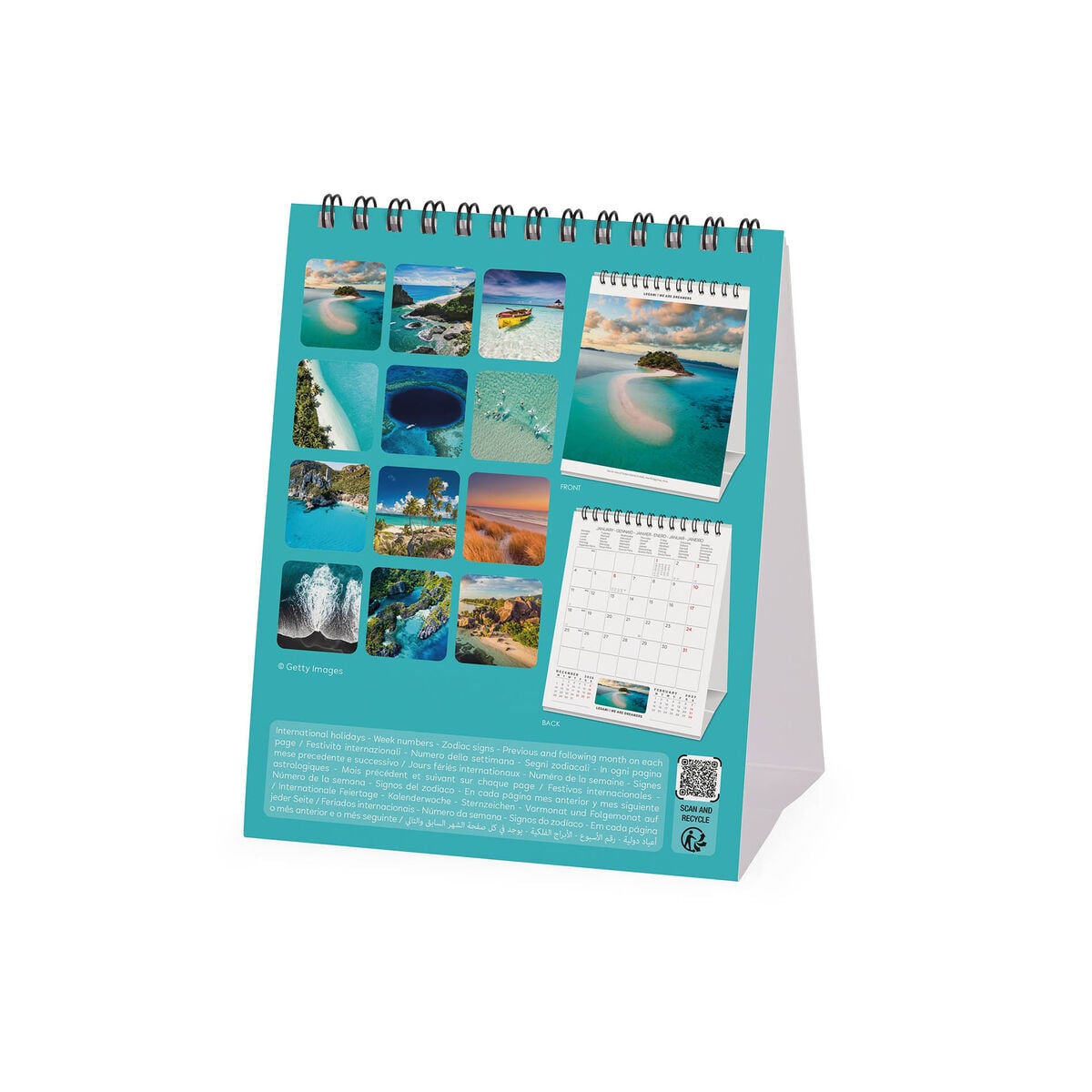 Calendrier de Table 2027 - 12 x 14,5 cm - Vitamin Sea