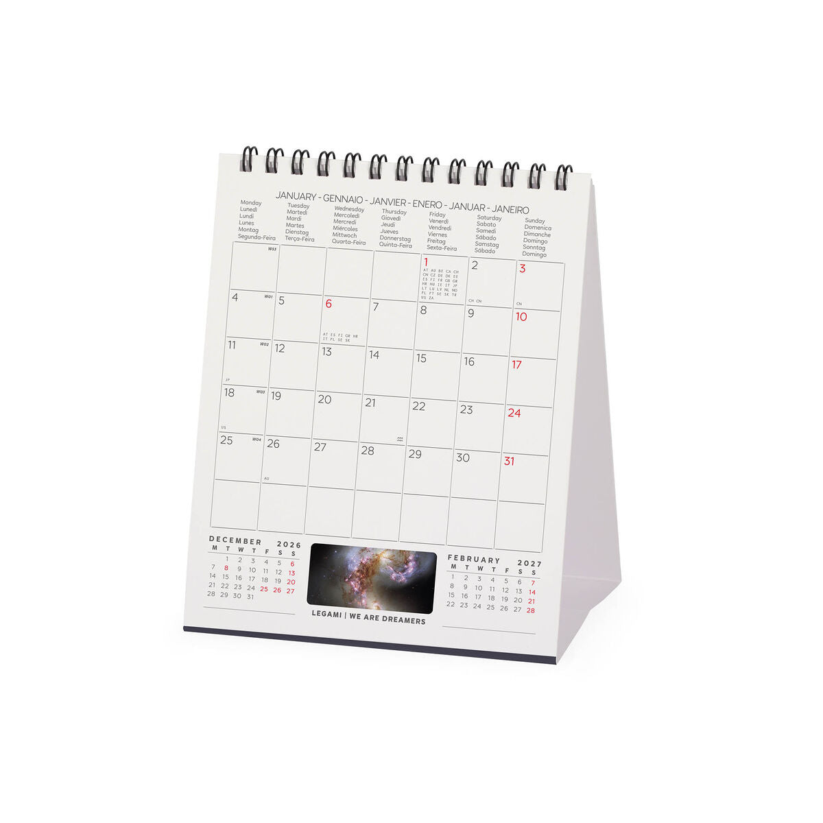 Calendrier de Table 2027 - 12 x 14,5 cm - Beyond Infinity