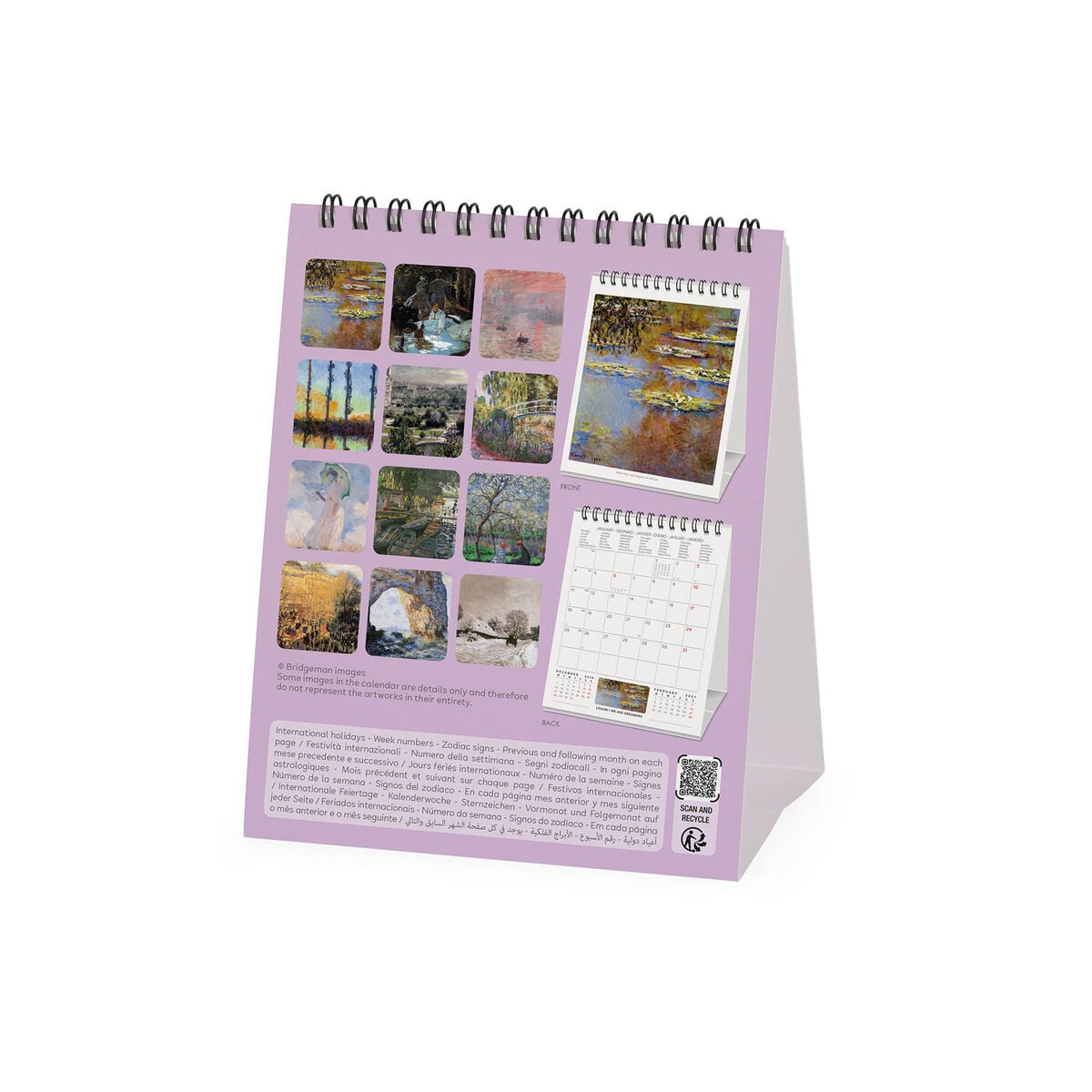 Calendrier de Table 2027 - 12 x 14,5 cm - Monet