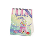 Calendrier de Tableau 2027 - 12 x 14,5 cm - Bonnes vibrations seulement