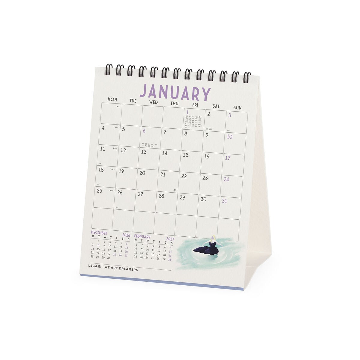 Calendrier de Table 2027 - 12 x 14,5 cm - Rome