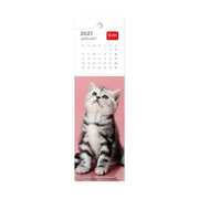 Calendrier Marque-page 2027 - 5,5 x 18 cm - Kittens
