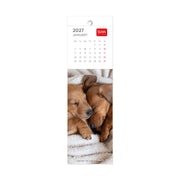 Calendrier Marque-page 2027 - 5,5 x 18 cm - Puppies