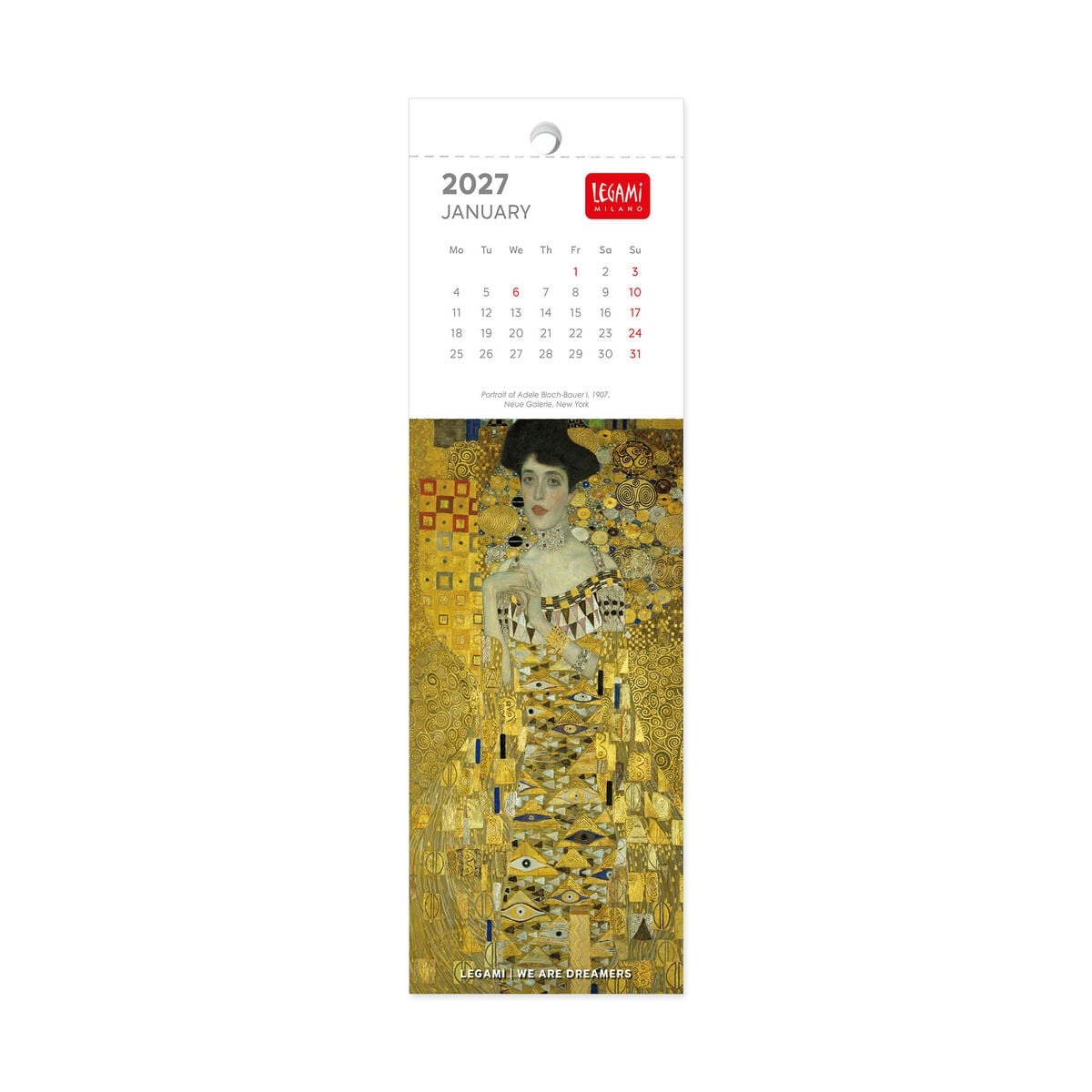 Calendrier Marque-page 2027 - 5,5 x 18 cm - Gustav Klimt