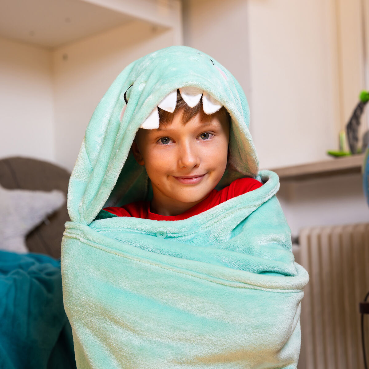 Couverture à Capuche Dino - Cosy Hugs