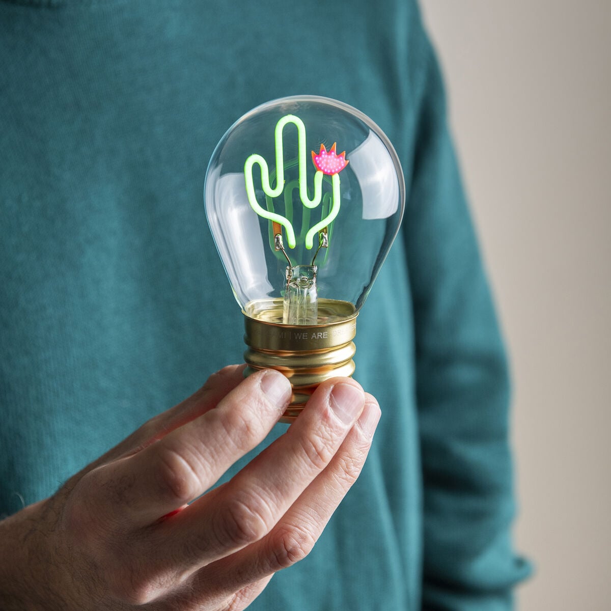 Lampe Décorative de Table en Forme d’Ampoule - Cactus - Bulb Fiction