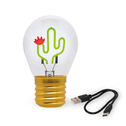 Lampe Décorative de Table en Forme d’Ampoule - Cactus - Bulb Fiction