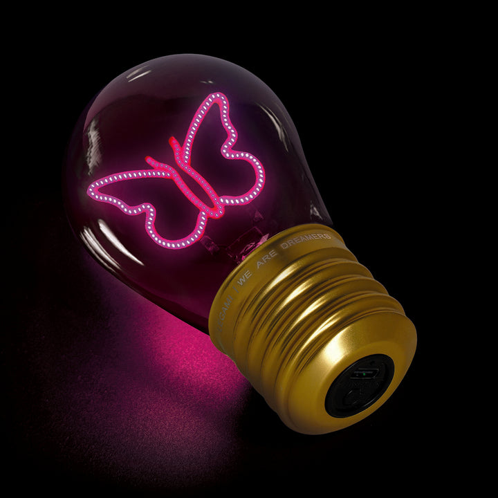 Lampe Décorative de Table en Forme d'ampoule - Papillon - Ampoule Fiction