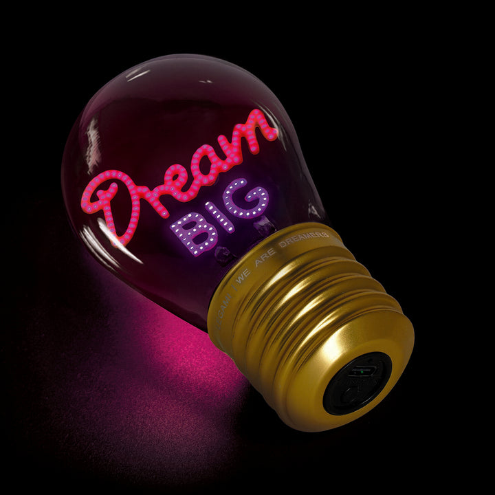 Lampe Décorative de Table en Forme d'ampoule - Dream Big - Ampoule Fiction