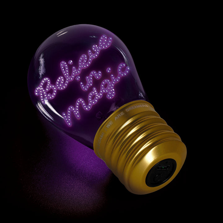 Lampe Décorative de Table en Forme d'ampoule - Croyez en la magie - Ampoule Fiction