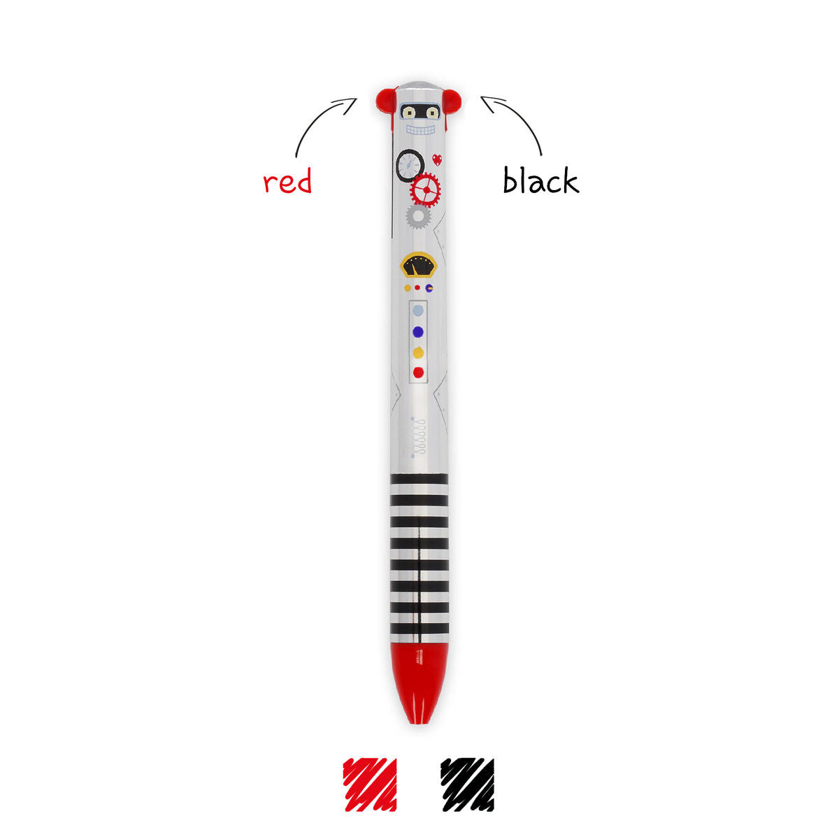 Robot Stylo à Bille à Deux Couleurs - Click&Clack