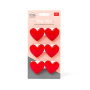 Set de 6 Clips de Fermeture pour Sachets - Heart - Bag Clips