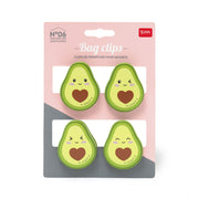 Set de 4 Clips de Fermeture pour Sachets - Avocado - Bag Clips