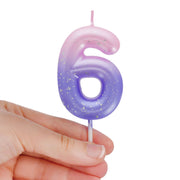 Bougie Gâteau Pink - 6 - Happy Birthday Candle
