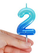 Bougie Gâteau Blue - 2 - Happy Birthday Candle