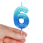 Bougie Gâteau Blue - 6 - Happy Birthday Candle