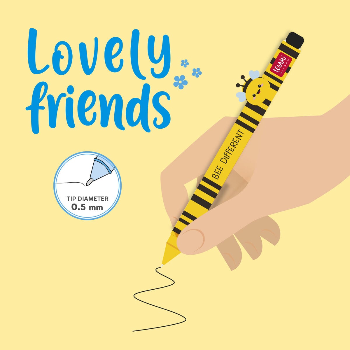 Stylo Gel avec Animal Décoratif Bee « Bee Different » - Lovely Friends