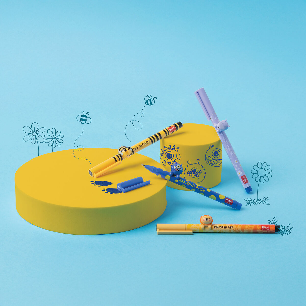 Stylo Gel avec Animal Décoratif Monster « Aaargh-dorable! » - Lovely Friends