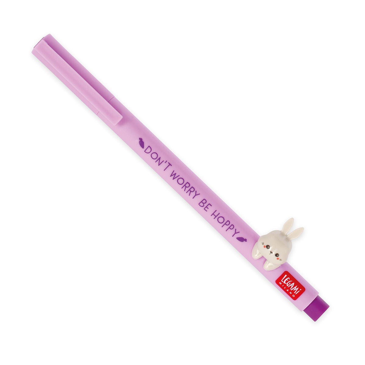 Stylo à Encre Gel avec Animal Décoratif Bunny « Don't Worry Be Hoppy » - Lovely Friends