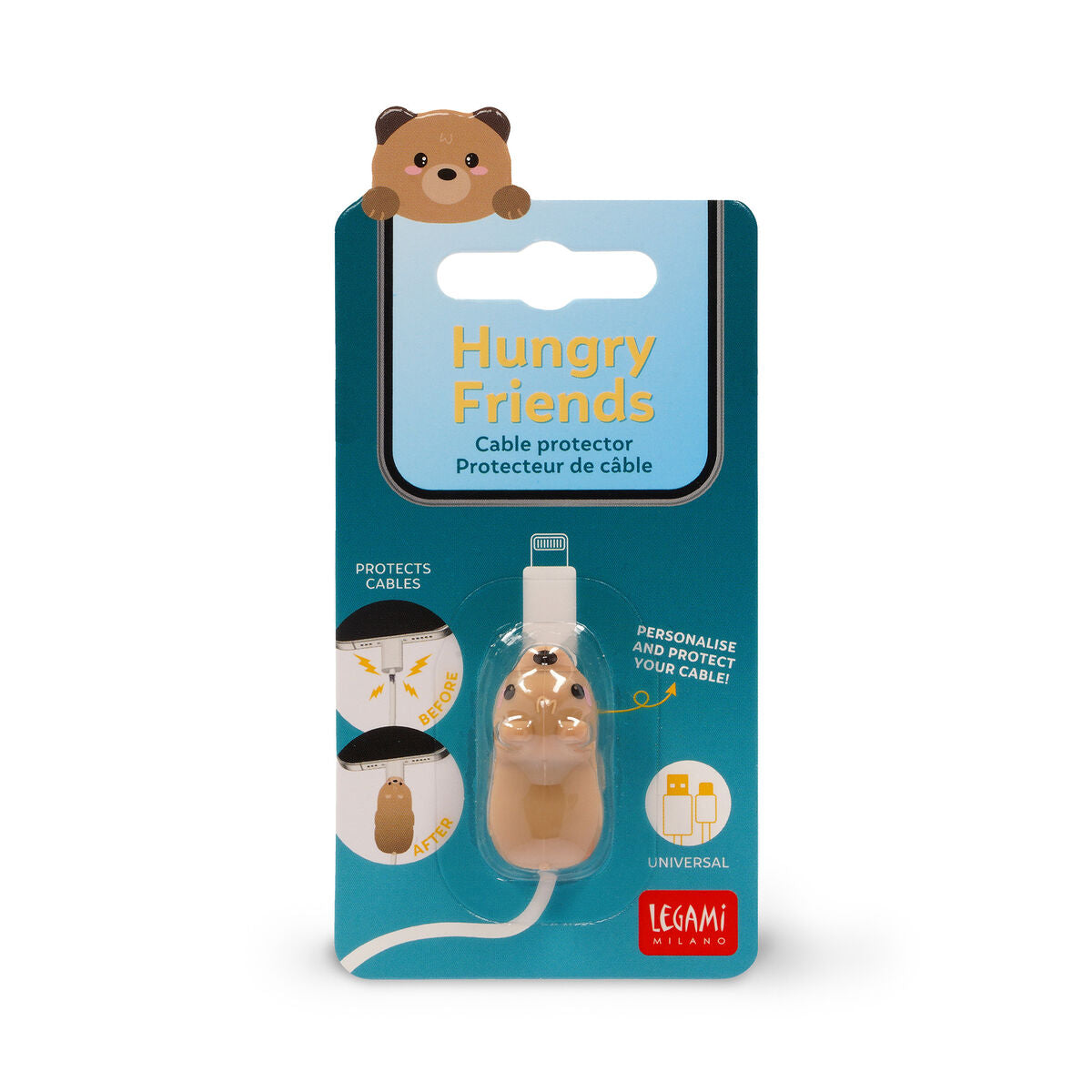 Protecteur de Câble Teddy Bear - Hungry Friends