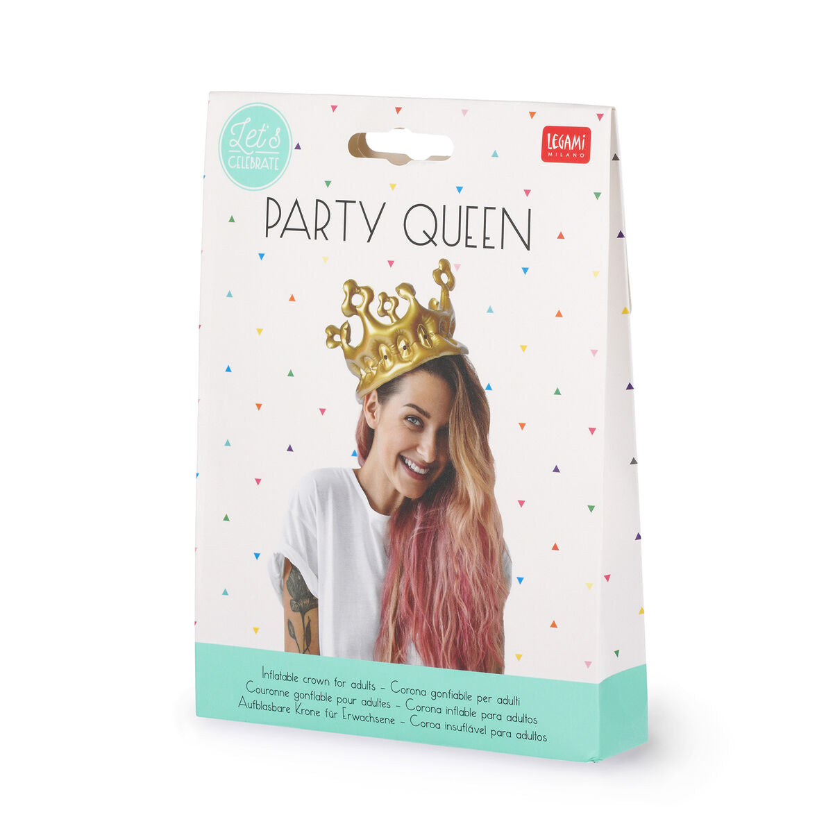 Couronne Gonflable Gold - Queen - Party Queen