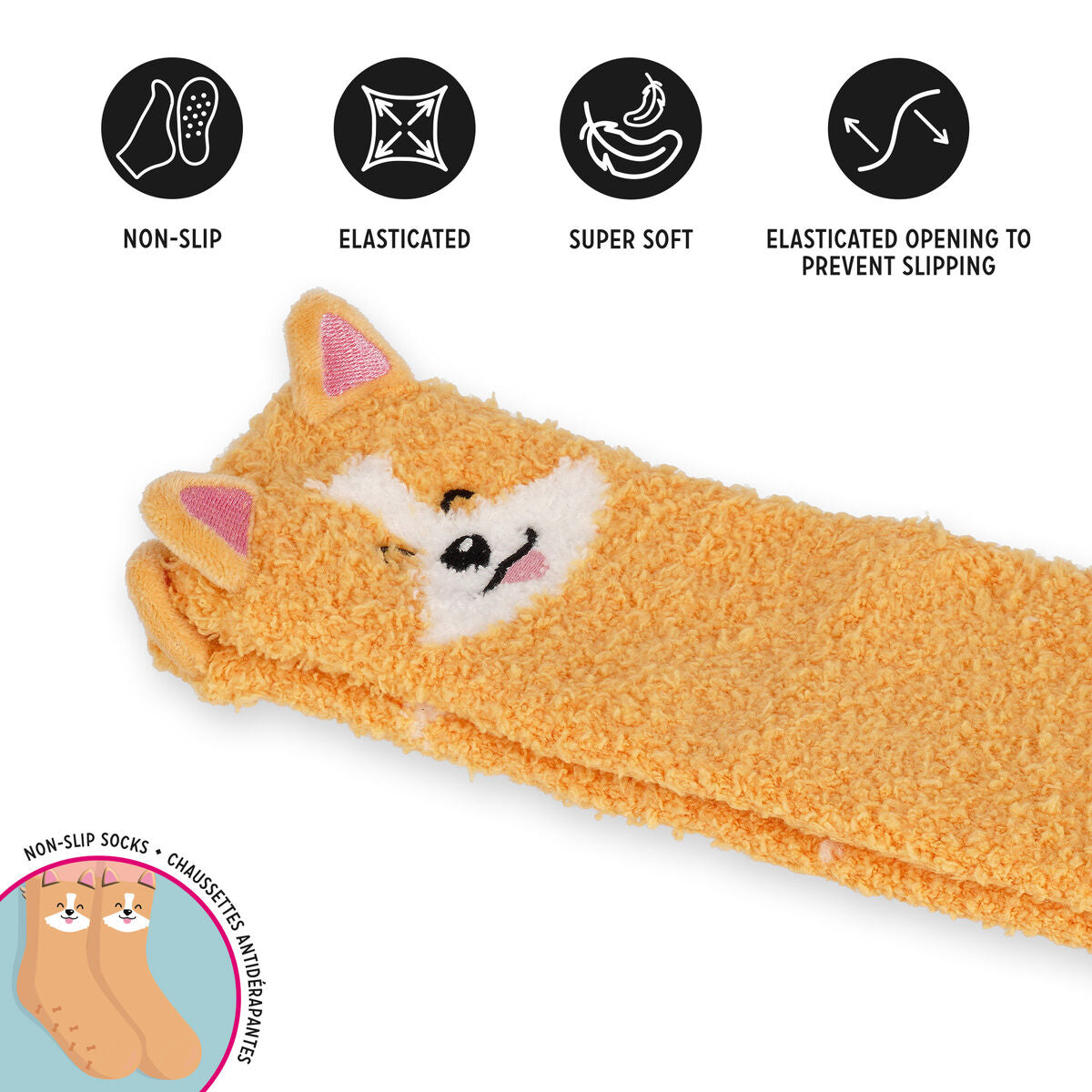 Chaussettes Antidérapantes Adulte Corgi - It's a Match!