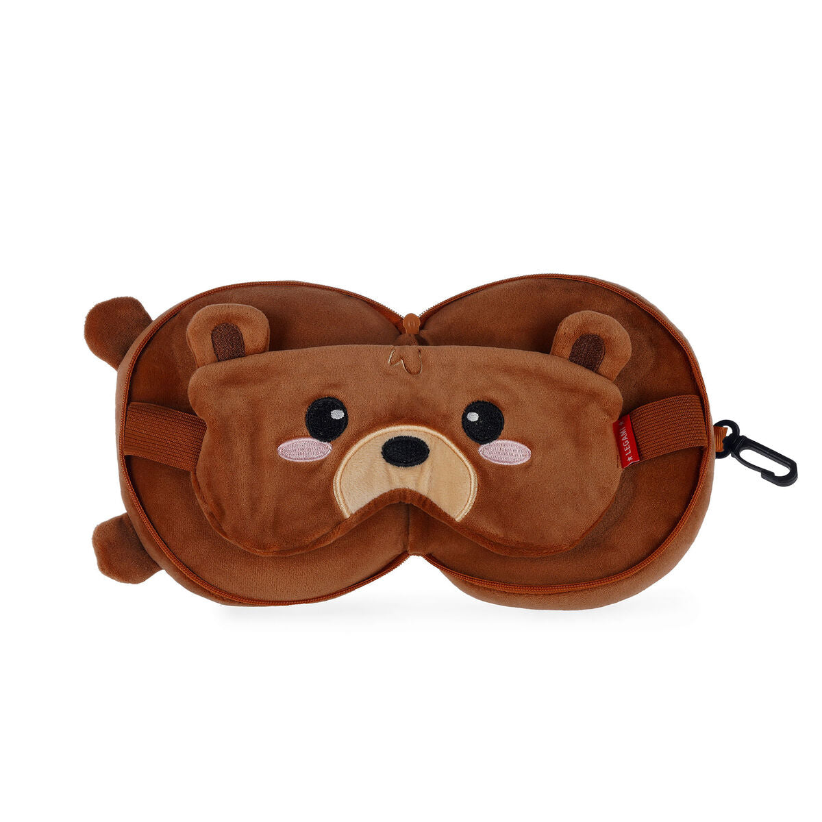 Coussin de Voyage avec Masque de Sommeil Teddy Bear - My Travel Buddy