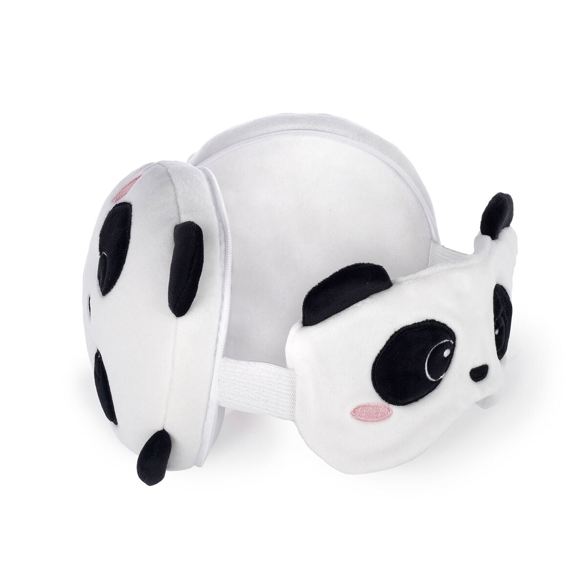 Coussin de Voyage avec Masque de Sommeil Panda - My Travel Buddy