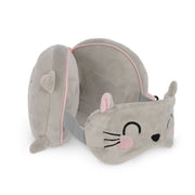Coussin de Voyage avec Masque de Sommeil Kitty - My Travel Buddy