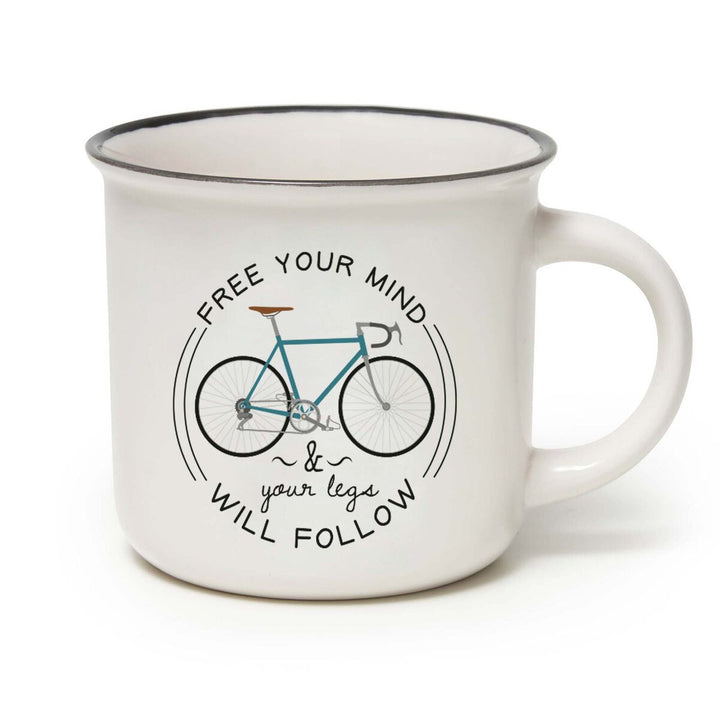 Tasse en Porcelaine - Plongeur à vélo - Cup-Puccino