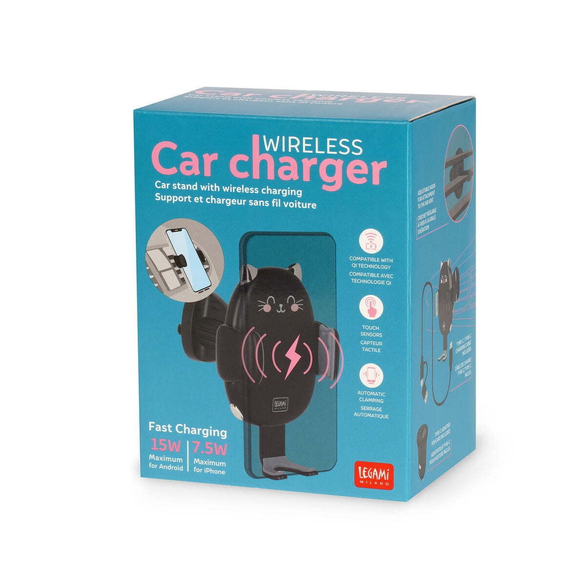 Support et Chargeur Sans Fil Voiture