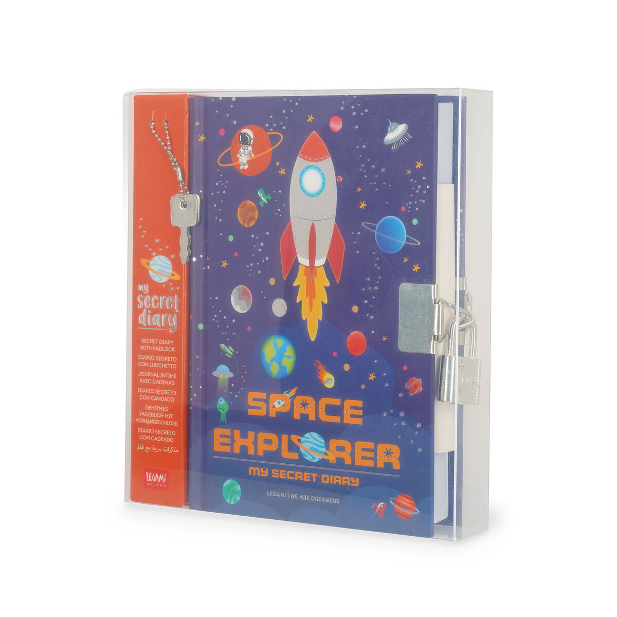 Journal Intime avec Couverture Rigide Illustrée et Cadenas - Space - My Secret Diary