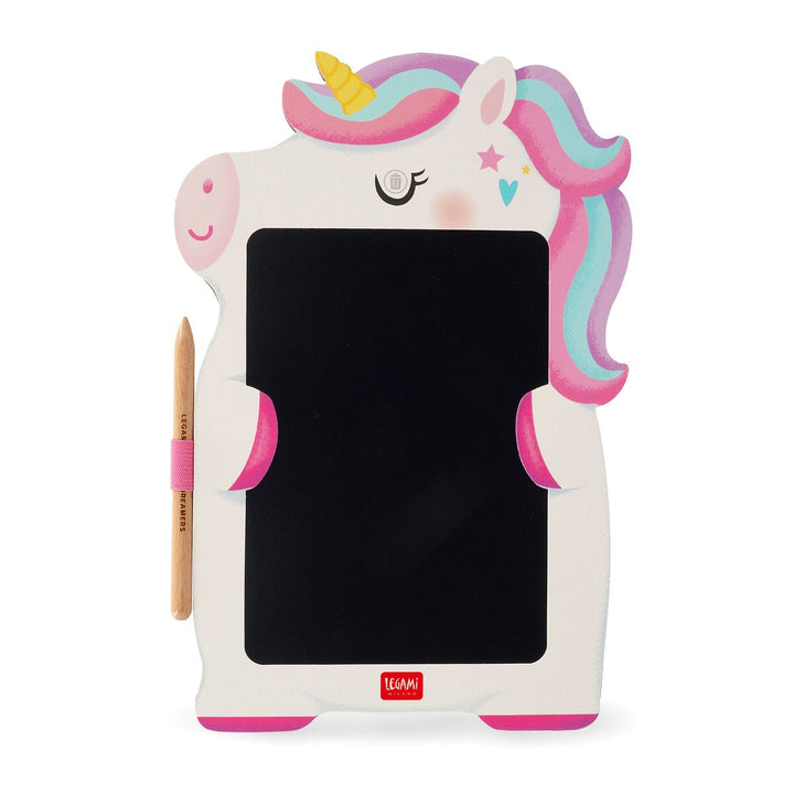 Ardoise Portable LCD en Carton - Licorne - Magic Sketch Board