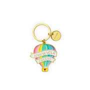 Porte-Clés en Métal Émaillé - Ballon à air chaud - Quelle bague à clés!