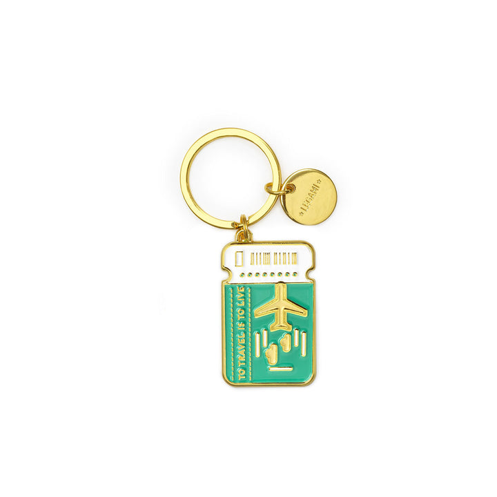 Porte-Clés en Métal Émaillé - Voyage - Quelle bague à clés!